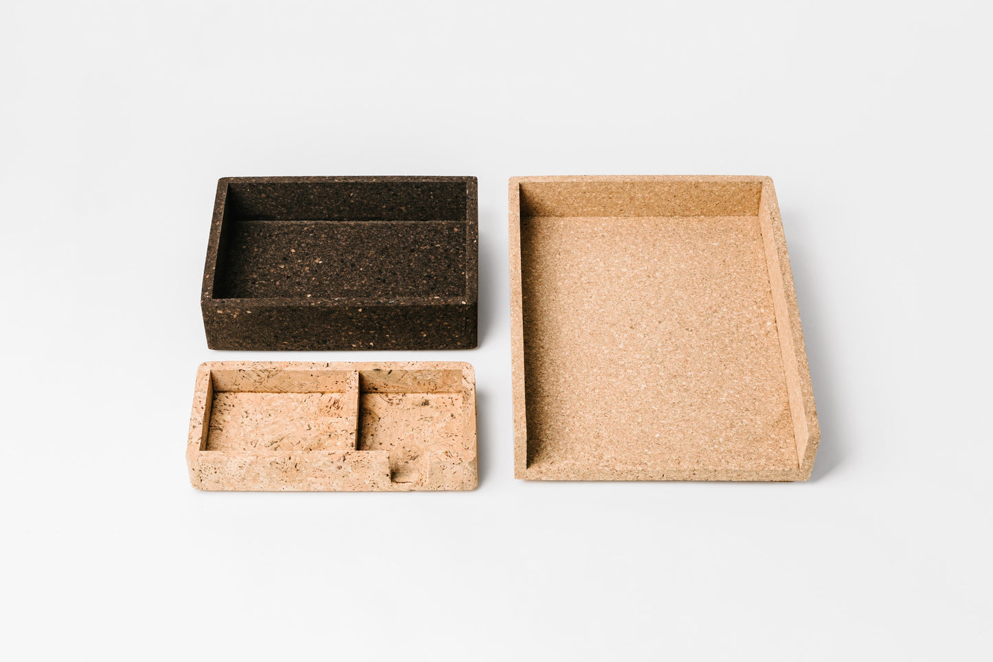 Stacked Desk Set: Cork Trays