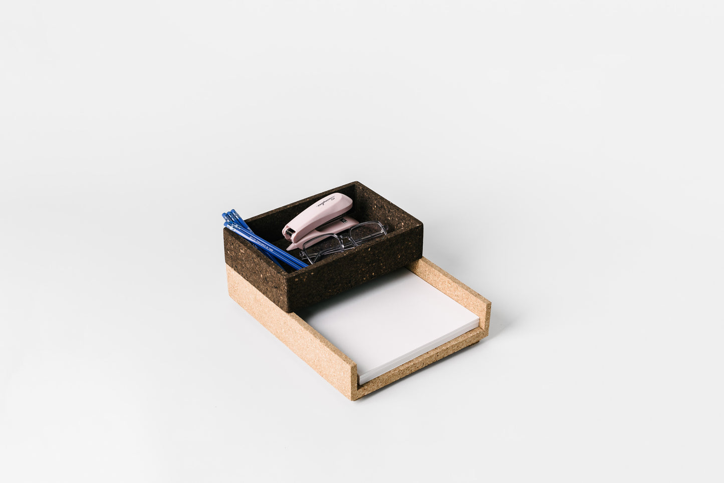 Stacked Desk Set: Cork Trays