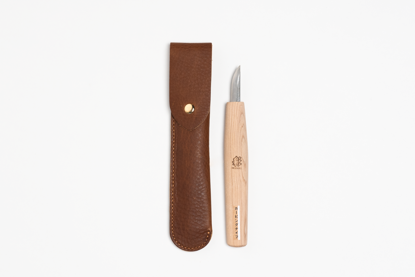 Japanese Carving Knife with Leather Case