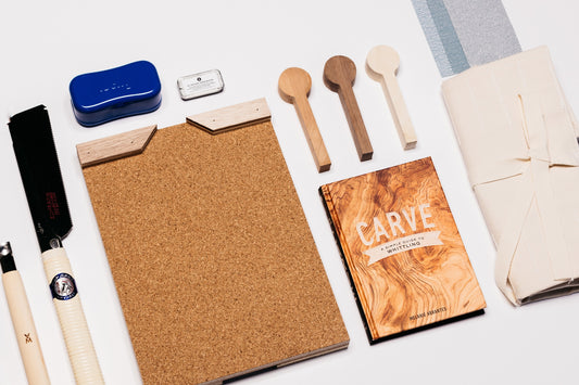 Ultimate Spoon Carving Kit with Book, Bench Hook & More