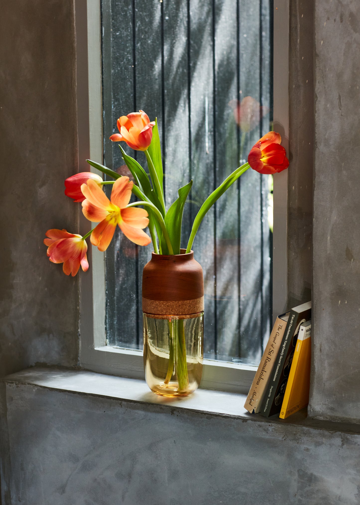 Custom Medium Wood Cork and Glass Marais Vase | Melanie Abrantes Designs