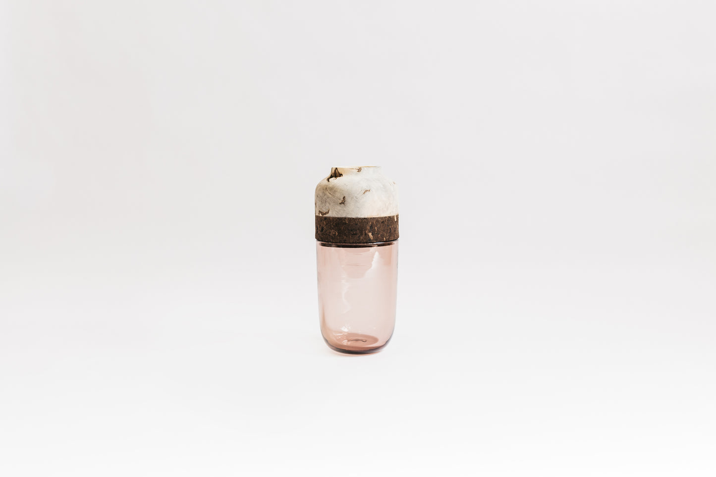 Custom Medium Wood Cork and Glass Marais Vase | Melanie Abrantes Designs