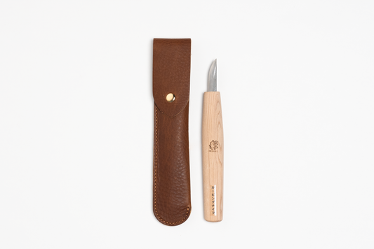 Japanese Carving Knife with Leather Case