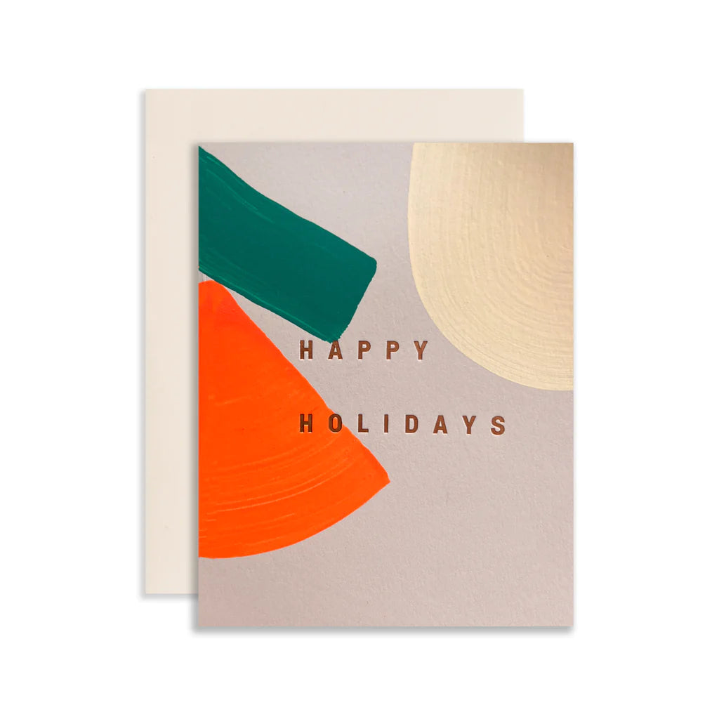 Hand-painted Happy Holidays Card