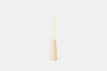 6" Handmade hardwood candle holder in Maple. In a sleek, minimalistic design. Made by Melanie Abrantes Designs.