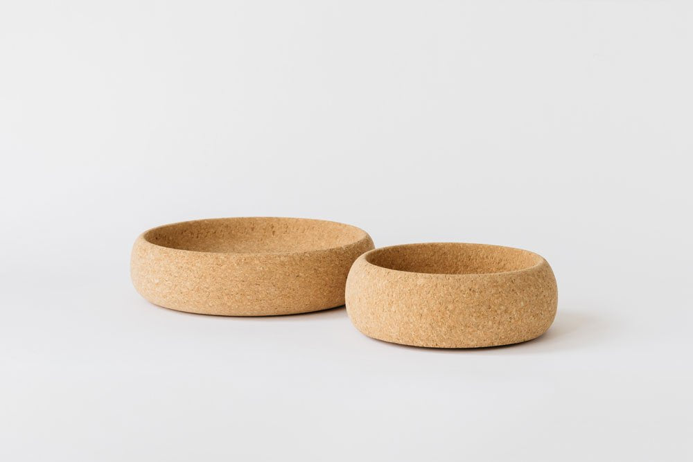 Natural Cork Bowls. In Large (left) and Small (right) | Melanie Abrantes Designs
