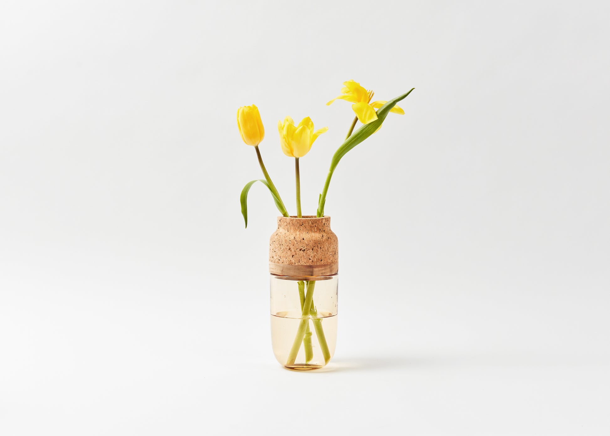 Custom Medium Wood Cork and Glass Marais Vase | Melanie Abrantes Designs
