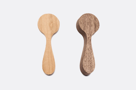 Coffee spoon blanks for carving in cherry and walnut.