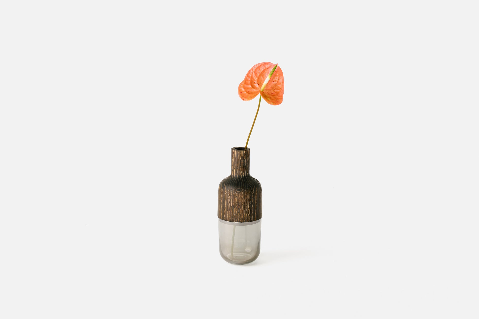 Ebonized oak and glass Mae Marais Vase | Melanie Abrantes Designs