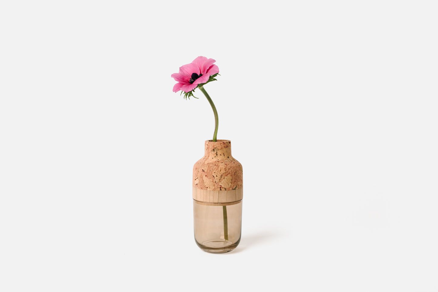 Petit Cherry, Pink Cork and Glass Malala Marais Vase | Melanie Abrantes Designs
