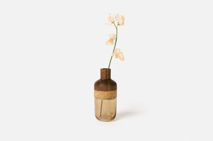 Petit Walnut, Cork and Glass Marsha Marais Vase | Melanie Abrantes Designs