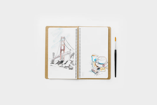 White Spiral Ring A5 Notebook | Melanie Abrantes Designs