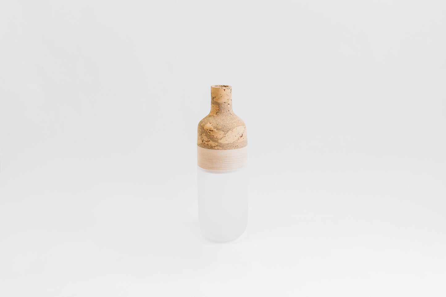 Custom Medium Wood Cork and Glass Marais Vase | Melanie Abrantes Designs