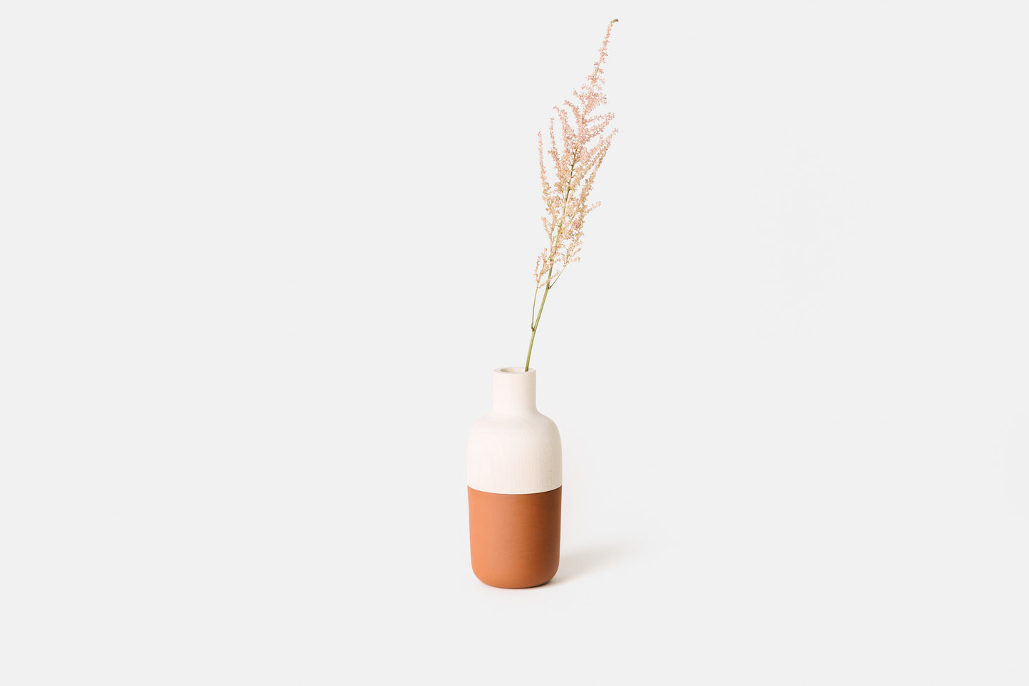 Bleached Maple and terracotta marais vase by Melanie Abrantes Designs.