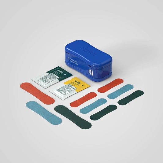 First Aid On The Go Kit by Welly. Comes with a handful of bandaids and ointment.